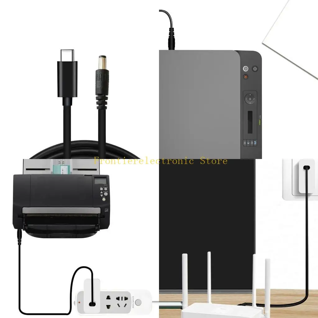 G8DB USB C/Type-C PD to 12V 5.5x2.5mm Converter Cable Home Office Type-C Power Cord