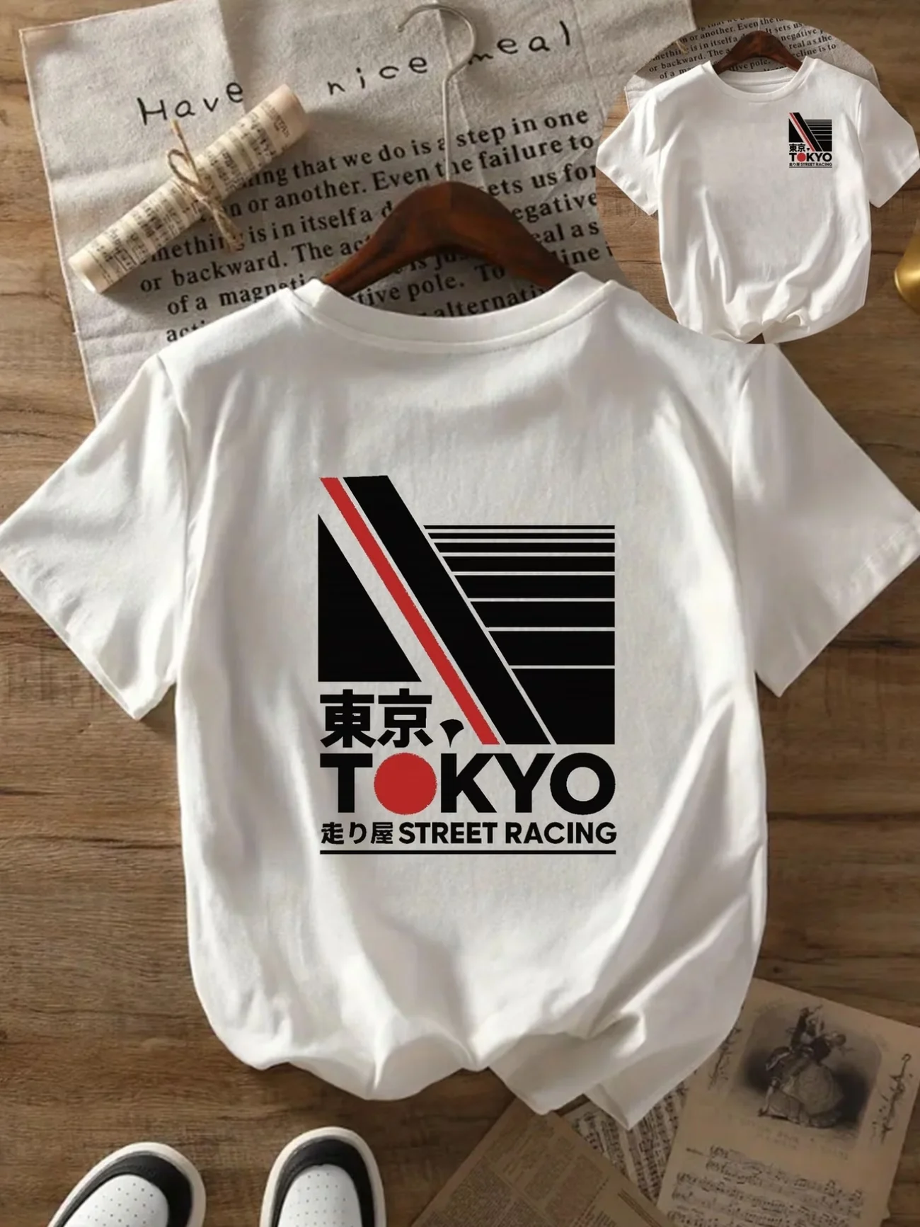 Japanese Tokyo Street Racing Letter Print T-Shirt Women Summer Fashion Short Sleeve Tee Retro Harajuku Streetwear Top