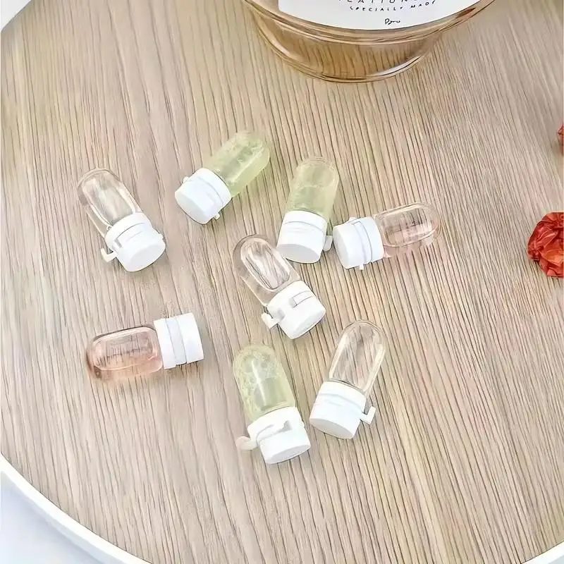 10 Mini-Reiseflaschen, auslaufsicher, tragbar, transparente Glasflaschen, geeignet für Make-up-Entferner, Serum, Einweg-Leerflasche – Detail 9