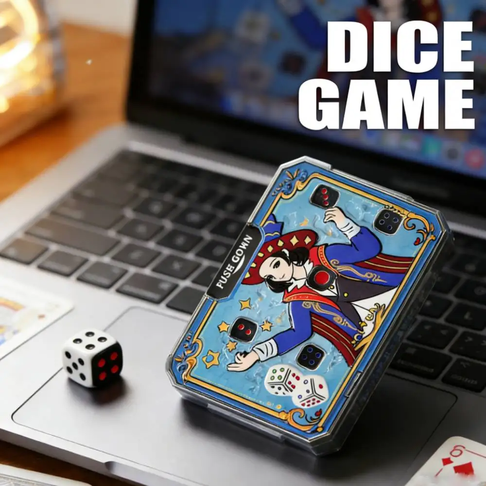 Clown Metal Dice Roulette Mechanical Dice Game Card Press Dice Card Fidget Dice Roller EDC Relieve Stress Toy for Tabletop Game