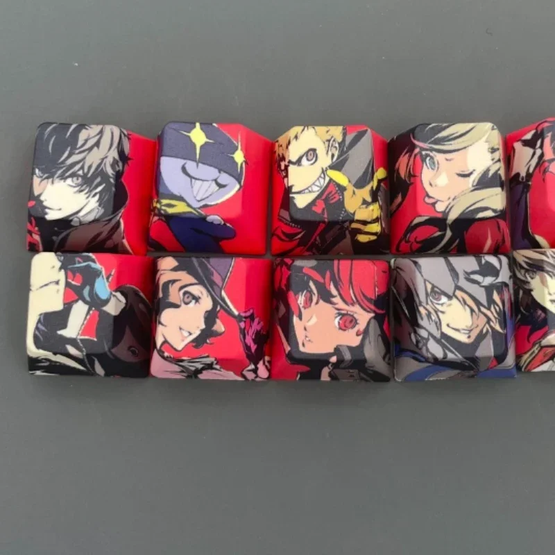 Persona 5 Keycaps PBT DIY Personalized Creative Game Peripherals 10 Keys Character Artisan Keycap Mechanical Keyboard Decoration