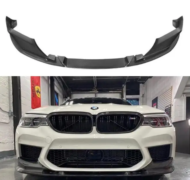 

For BMW G30 G38 AN F90 M5 2017 2018 2019 2020 2021 2022 2023 Real Forged Carbon Fiber Front Bumper Splitters Lip Spoiler