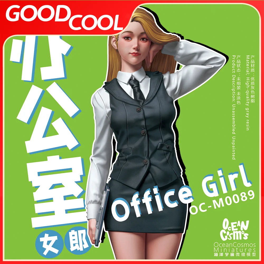 In Stock Ocean Cosmos OC-M0089 1/35 Scale Office Girl White Model Not Assembled Not Painted Action Figure Body Toys Gifts