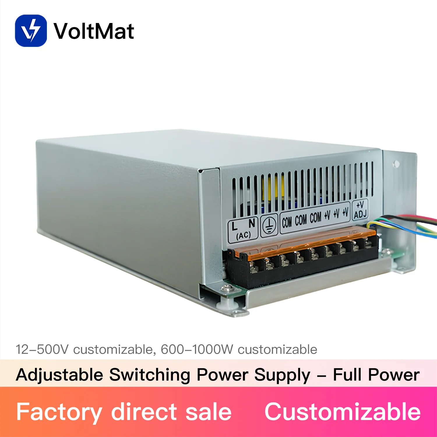 72V-700W Single Output AC-DC Switching Power Supply High Precision Input 88%-89% Efficiency 1 Year Warranty Overload Industrial