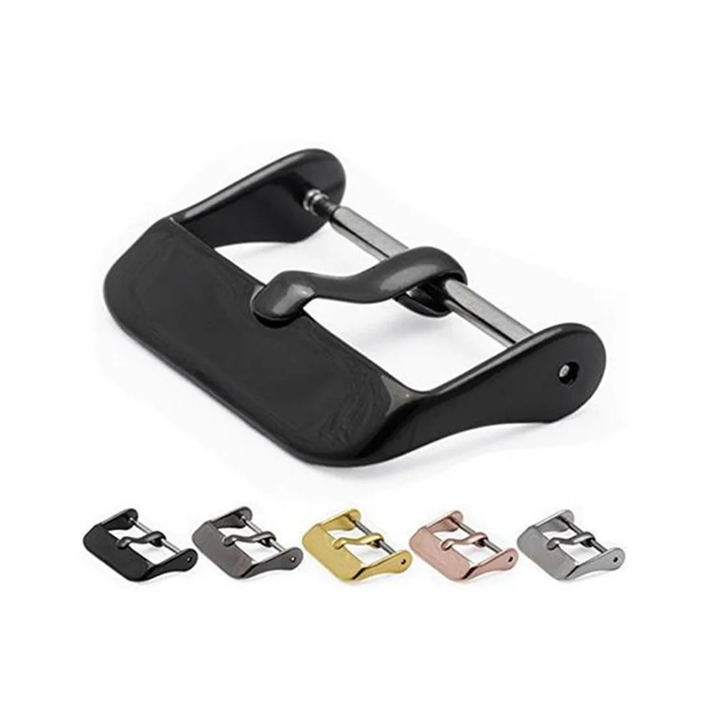 

4Pcs Stainless Steel Watch Buckle 16mm Heavy Duty Clasp for Silicone Electronic Watch Strap Replacement