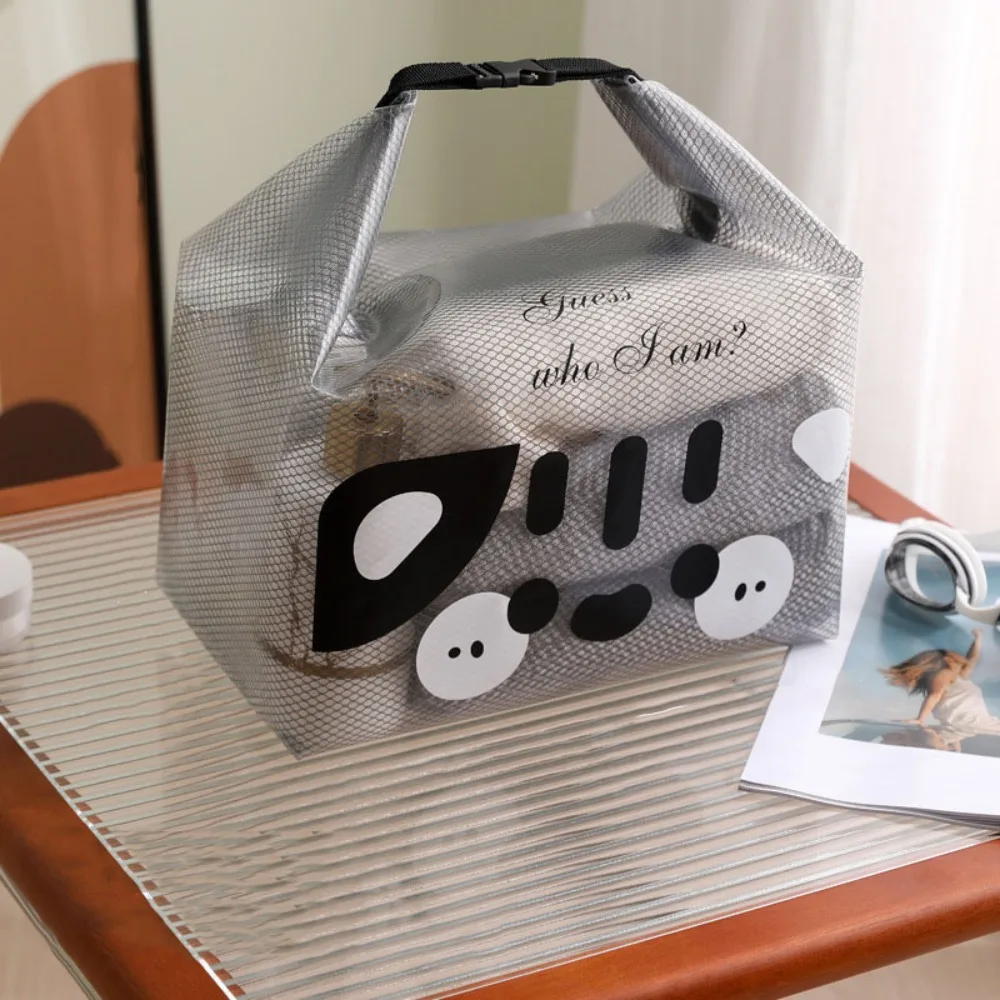 

Portable Cartoon Cosmetic Container Mesh Waterproof Travel Toiletry Bag Handbag Handle Cosmetic Storage Bag Fitness