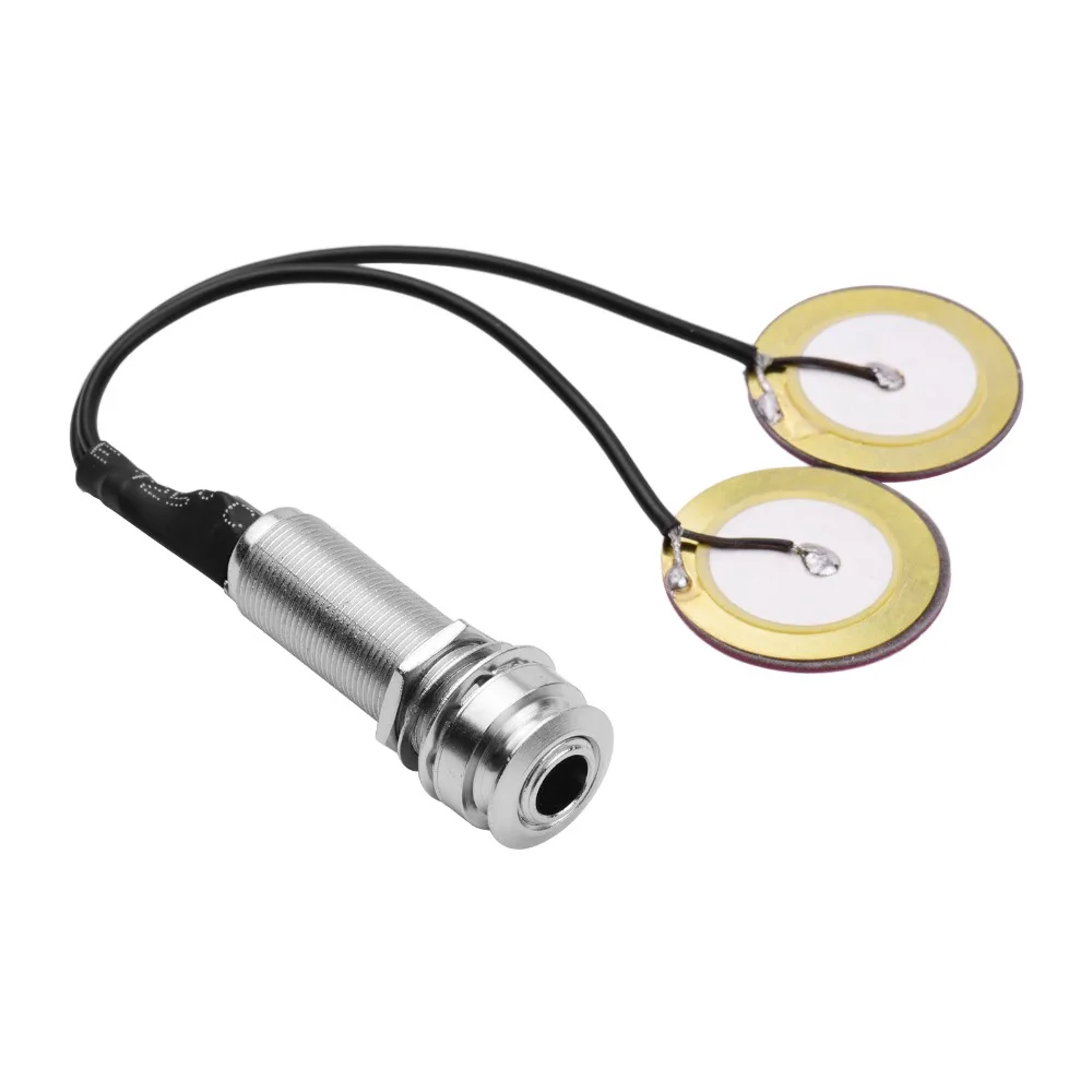 Adhesive Mounting​ Acoustic Guitar Pickup​ Compact ​Plug-and-Play​ ​Instrument Pickup​ ​1/4 Inch Jack​ ​Mini Transducer​