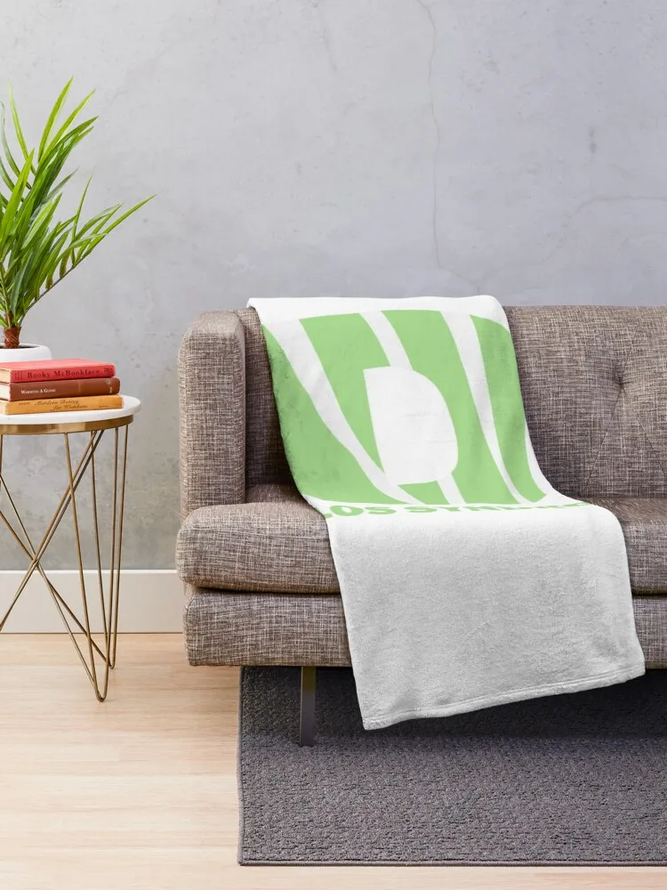 Ehlers-Danlos Syndrome: Awareness Typographic Zebra Green Throw Blanket Flannel Fabric Sofas Blankets