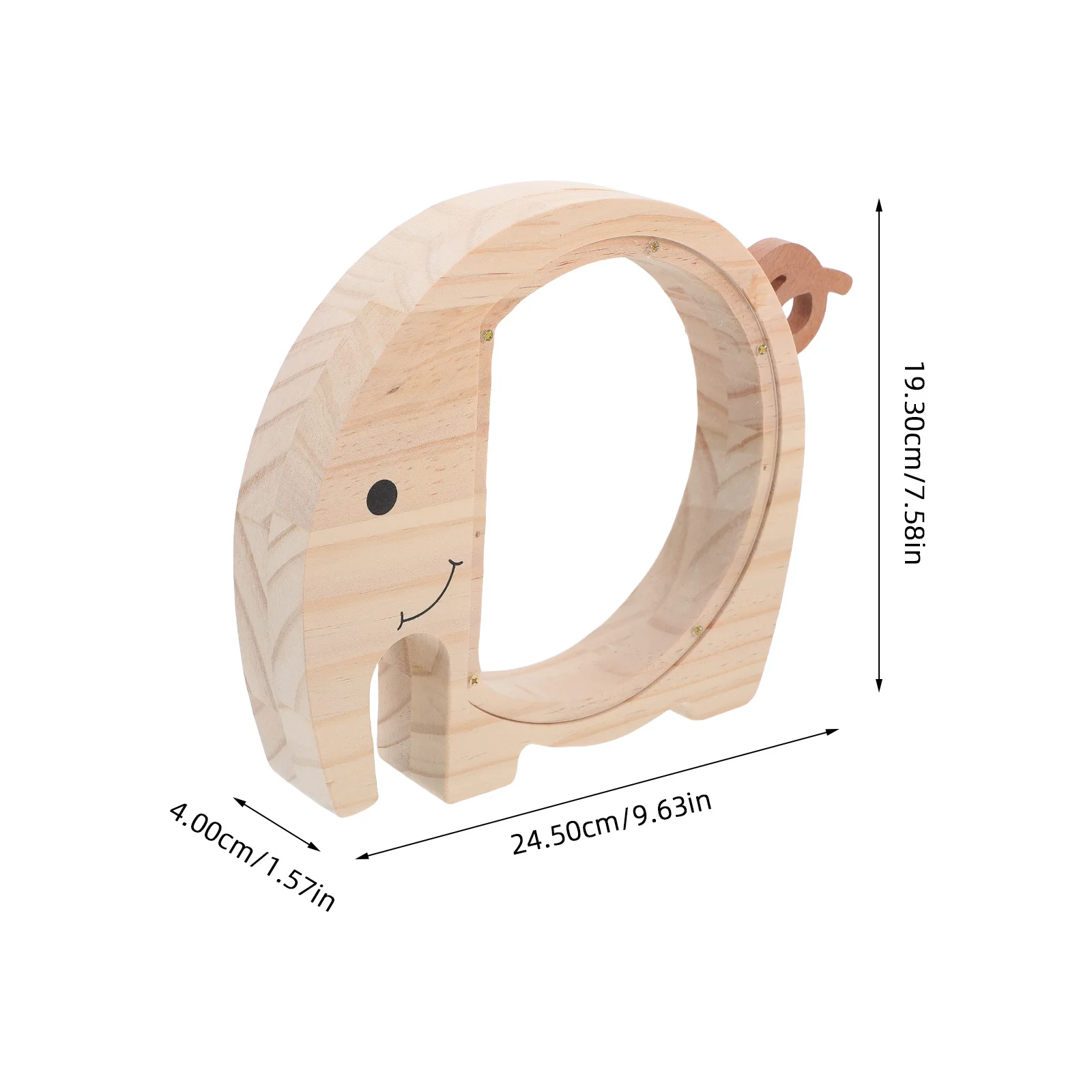 صندوق توفير خشبي للأطفال على شكل فيل، صندوق نقود شفاف، منظم للعملات المعدنية الإبداعية، صندوق توفير المال الشفاف للأطفال #5