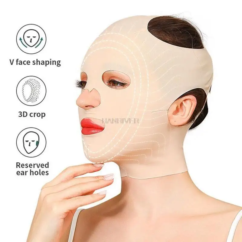 Slaap Face-Lift Bandage Ademend Beauty Vrouwen Anti Afslanken Lift Volledige Bandage V Gezicht Vorm Masker Slapen C2Q1