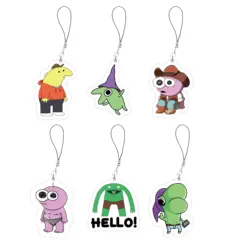 Smiling Keychain Mobile Phone Chain Acrylic Pim Charlie Alan Key Ring Pendant Accessories Jewelry Fans Gifts