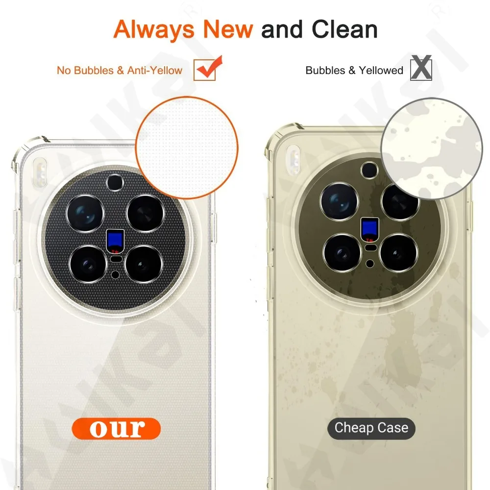 Case for VIVO X300 Ultra 4G 5G  transparent Shock with soft Tpu Silicone Thin Anti-shock Case