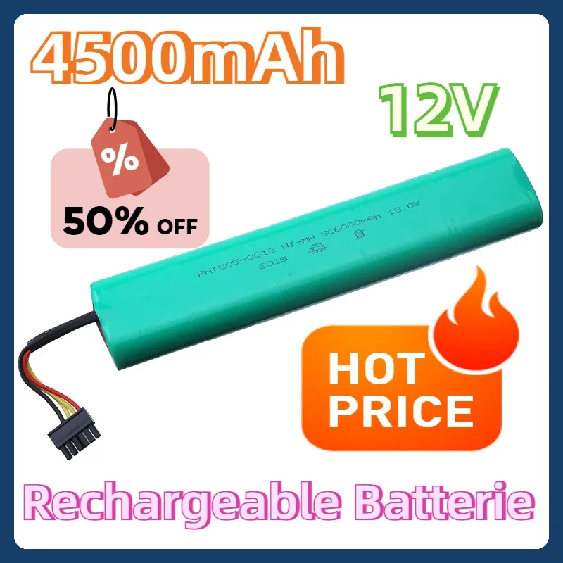 4500mAh 12V 4500mAh Battery For Neato Botvac 70e 75 D75 80 85 D85 Vacuum Cleaners Rechargeable Batteries 12V Ni-MH Battery