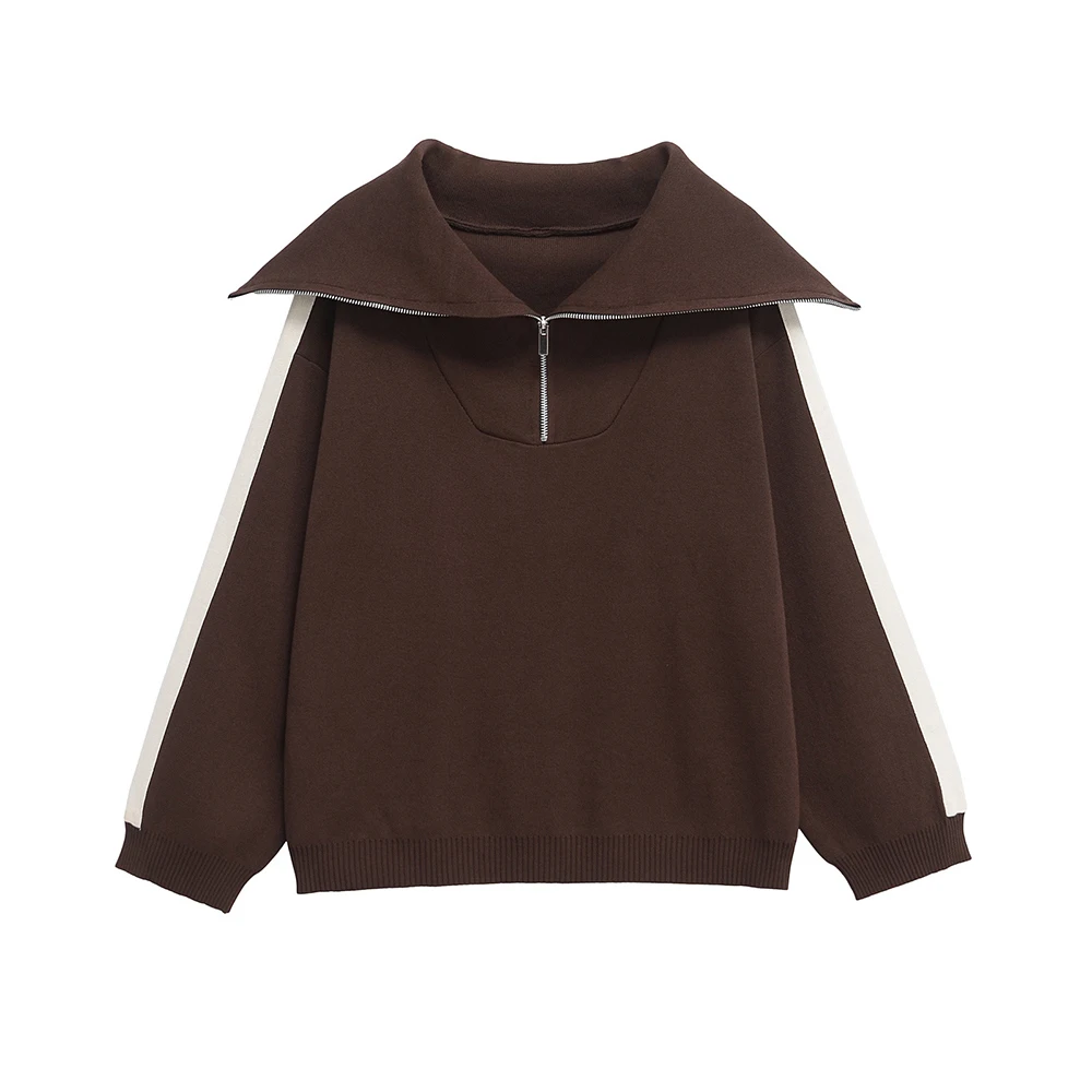 

ZARO Handmade Spring Casual Hoodie Sweatshirt Unique Personality European Style Women's Knitted Top