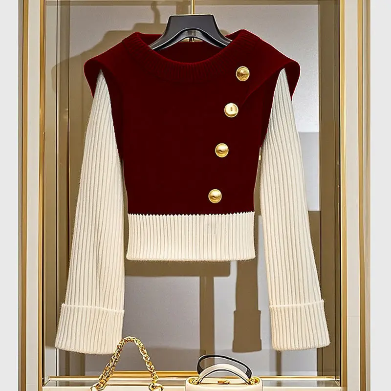 

Fashionable Knitted Open Cardigan Sweater Women's 2025 New Spring Autumn Lazy High-End Unique Beautiful Small Top E11496
