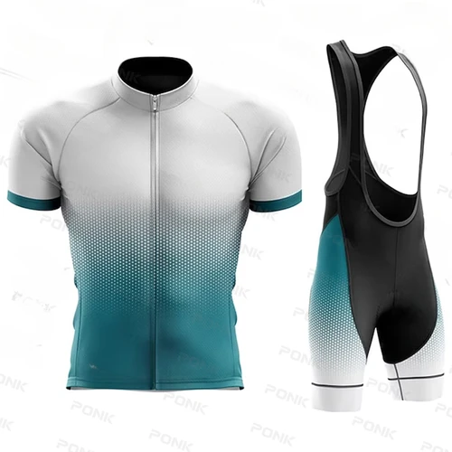 Imagen 2 del producto Nuevo Conjunto de Jersey de ciclismo para hombre, ropa de ciclismo de manga corta transpirable, verano 2023