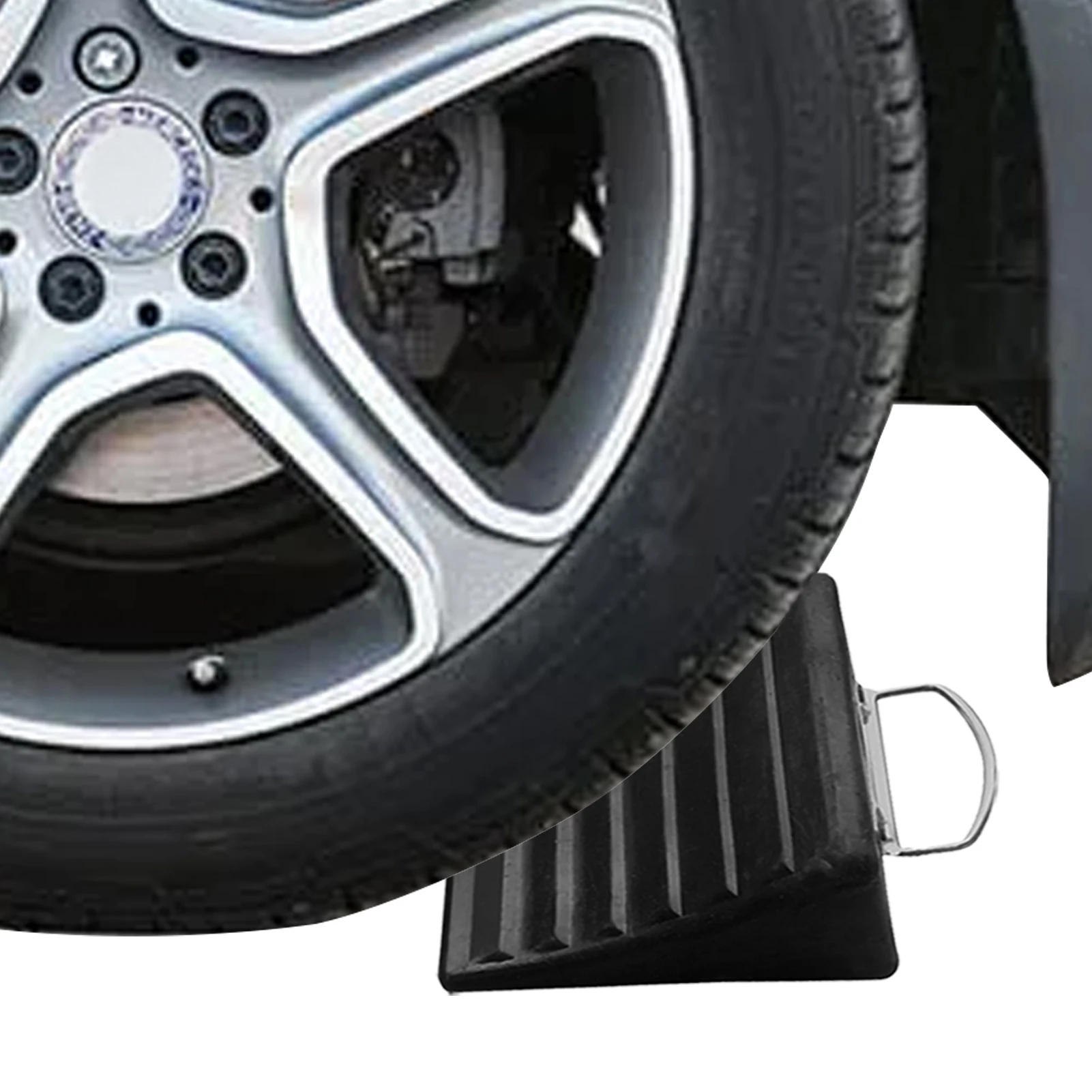 1 Pcs Car Truck Wheel Tire Antislip Chock Stop Lock Slope Anti-slip Black Heavy Duty Rubber Wedge Wheel Chock Front Back Tires