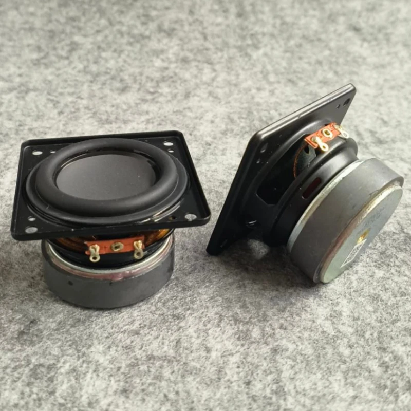 SOTAMIA 2pcs 2.25 Inch Full Range Power Speaker 4 Ohm 8W Rubber Edge Mini Audio Loudspeaker Upgrade DIY Loudspeaker Accessories