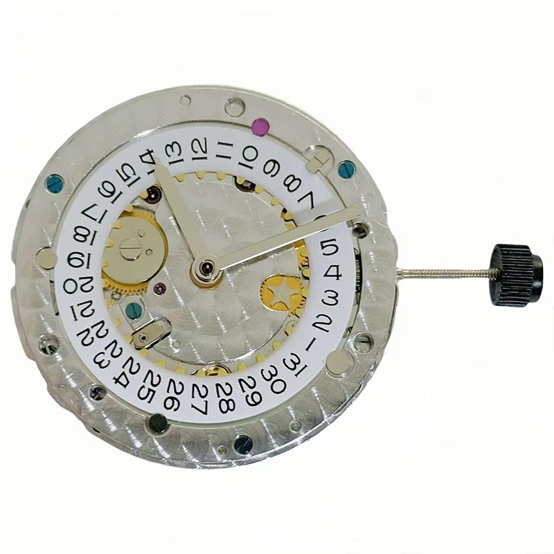 Dandong Factory VSF 3135 Automatic Mechanical Movement Blue Balance Wheel Watch Movement VS 3135 Clean Factory Version With Text image 2