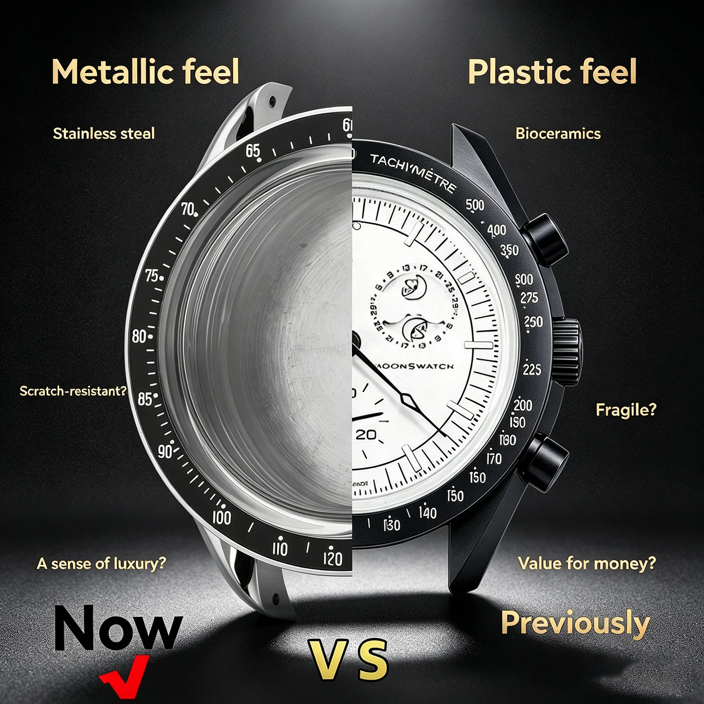 42mm Stainless Steel Upgrade Mod Watch Case Shell For Swatch X Omega MoonSwatch, No Movement Replacement Watchcase watchband