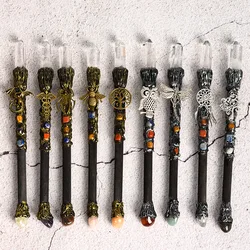 Healing Pointed Clear Crystals Magic Stick Wand Dreamcatcher Dragon Spider Charm Natural Quartz Stone Ornaments Reiki Spiritual