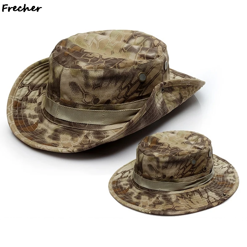 Sun Protection Boonie Hat Breathable Bucket Hats Hunting Fishing Hiking Sun Caps Outdoor Sports Panama Wide Brim Bucket Cap New