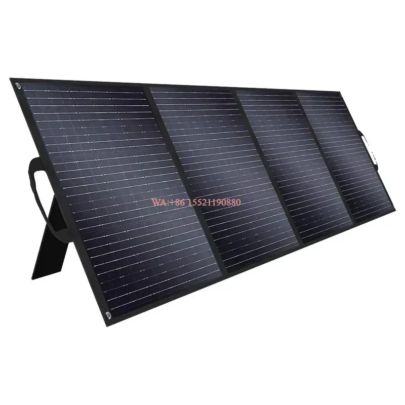 wmwmnu 400W High Power Portable Foldable Solar Panel with Support Leg for Outdoor Camping RV Traveling Power Supply