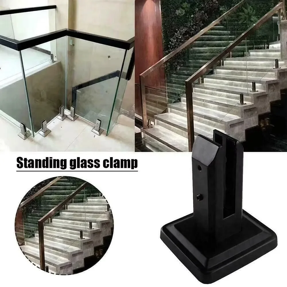 Multifunctional Stainless Steel Fence Clamp No Punching Railing Floor Stand Spigot Balustrade Suppor