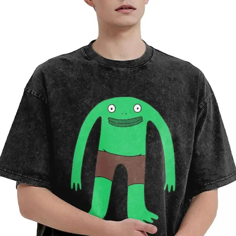 الرجال يبتسم الأصدقاء السيد الضفدع الكرتون تي شيرت تيز الصيف الأساسية قصيرة الأكمام تي شيرت س الرقبة موضة عادية تي شيرت رائجة البيع