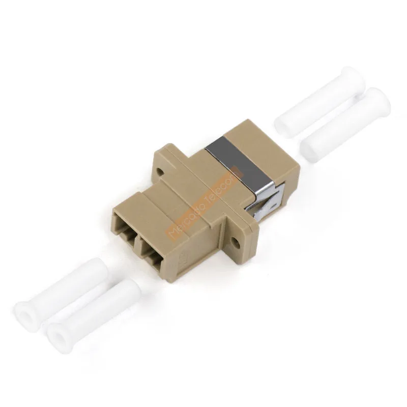 50PCS LC UPC Fiber Optic Connector Adapter LC/UPC OM2 Multimode Flange Duplex Fiber Optical Adapters LC-LC UPC Coupler