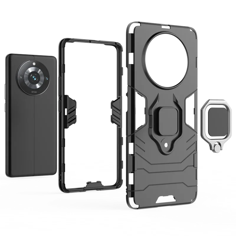 Für Realme 11 Pro Plus Fall Rüstung Ring Magnetische Auto Halter Ständer Telefon Fall Für OPPO Realme 11 Pro 11 pro + Plus Zurück Abdeckung