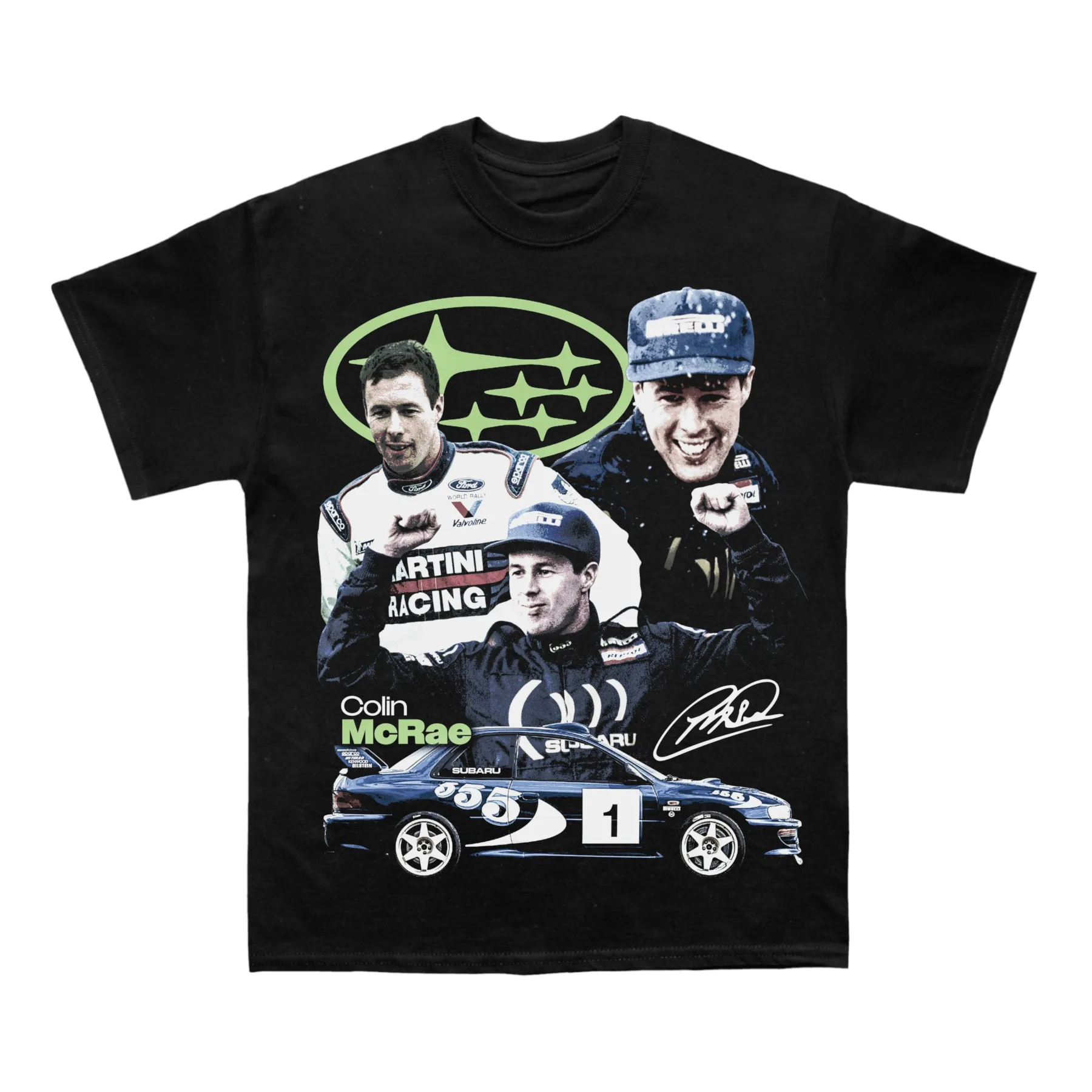Vintage Style Colin McRae WRC Rally Racing Impreza 555 Graphic T-Shirt Cotton Men Women Streetwear Tee