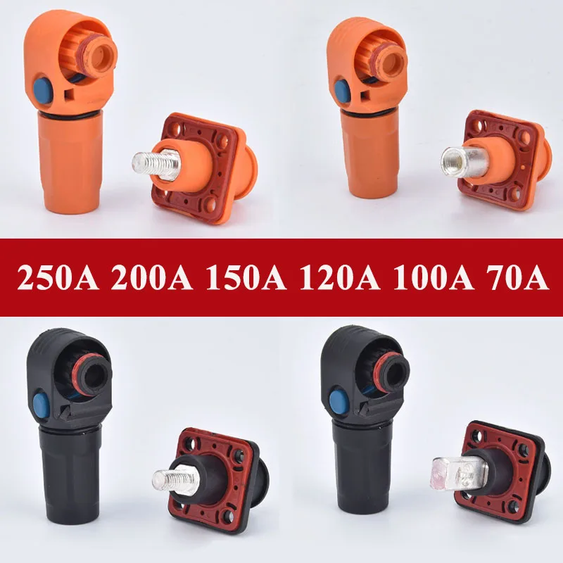 Waterproof Energy Storage Connector IP67 250A 70A 120A 200A New Energy Plug Socket Industrial Energy Storage Battery Terminal