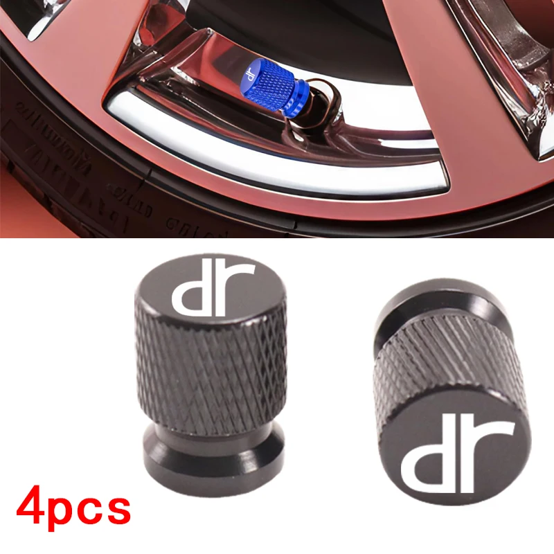 4PCS Car Wheel Tire Parts Valve Stem Caps Cover For DR Motors DR Zero DR3 DR5.0 4.0 6.0 DR1 DR2 F35 CityCross CityVan
