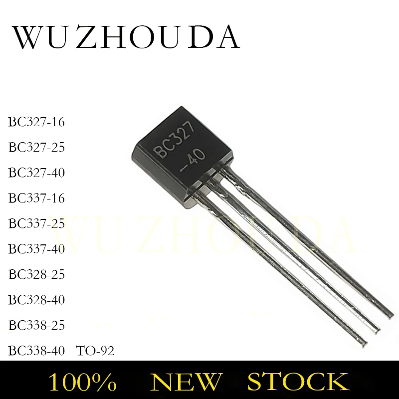 100PCS BC327-16 BC327-25 BC327-40 BC337-16 BC337-25 BC337-40 BC328-25 BC328-40 BC338-25 BC338-40 TO-92 BJT PNP NPN TRANSISTOR NE