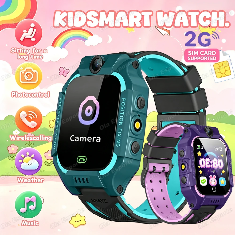 2027 2G Kids Smart Watch Flashlight SOS GPS LBS Location Video Call Camera Waterproof Support 2G SIM Card Child Smartwatch H10