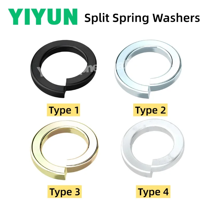 5-200pcs Split Spring Washers Carbon Steel Lock Spring Washer M2 M3 M4 M5 M6 M8 M10 M12 M14 M16 M18 M20 M22 M24 M30 Gaskets