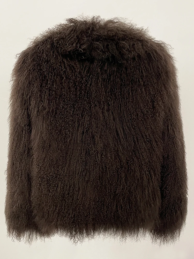 OFTBUY Natural Mongolia Sheep Fur Coat 2025 Winter Clothing Women Fashion Warm Thick Clothes Lady Elegant Real Fur Coat Female