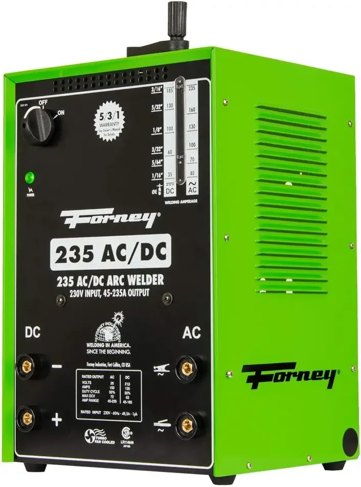 Forney 235 AC/DC Stick Welder, Arc Welder,230-Volt, 230/ 180 Amp , Green - 314