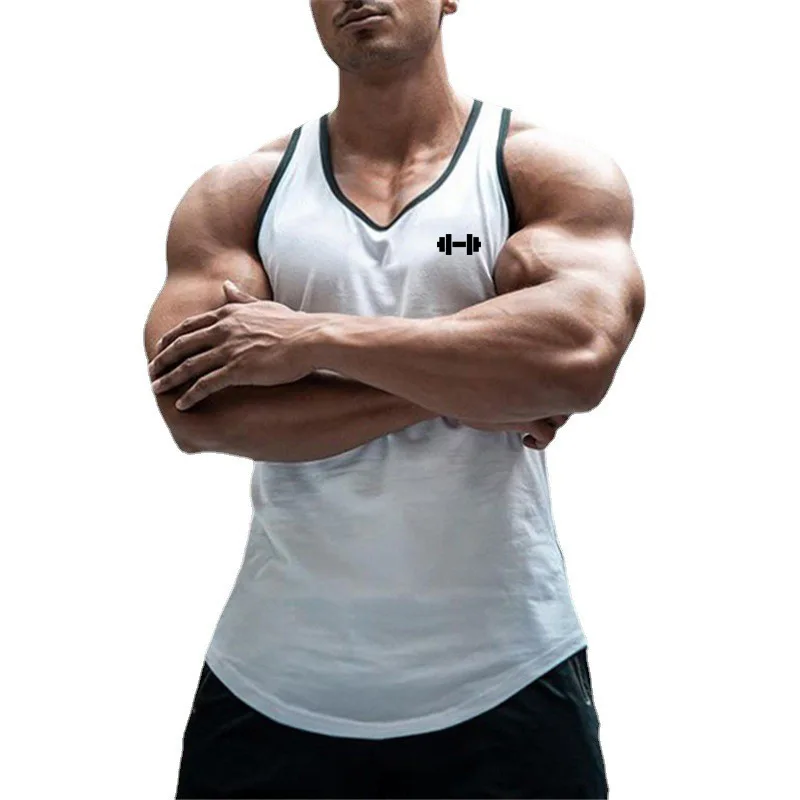 Mens Cool Clothing Fitness Workout Casual Fashion Vest Bodybuilding Gym Sporting Cotton Tank Top Musculation Sleeveless Singlets