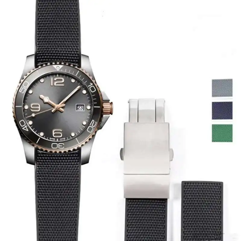 

Классический силиконовый резиновый ремешок с изогнутым концом, 21 мм, черный, синий, серый, водонепроницаемый ремешок, подходит для спортивных часов Longine CONQUEST L3 Sery