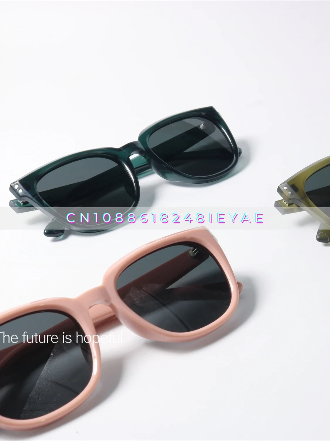 Square Round Frame Night Sky Color Polarized Sunglasses Uv400 Anti-ultraviolet Radiation Matte Frame Myopia Sunglasses