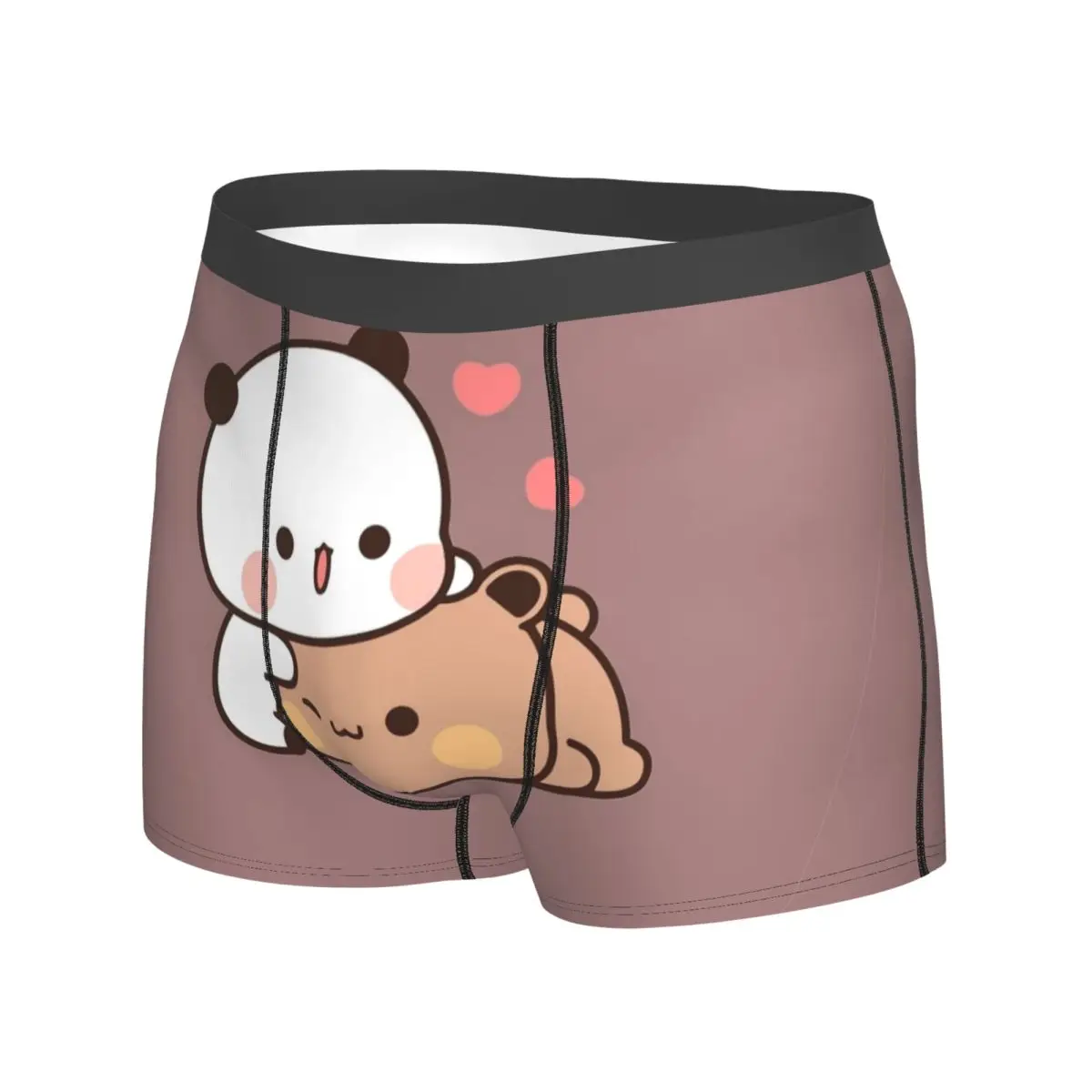 

DuDu Bear And BuBu Panda's Love Underwear 3D Pouch High Quality Boxershorts Custom Boxer Brief Soft Male Underpants Plus Size