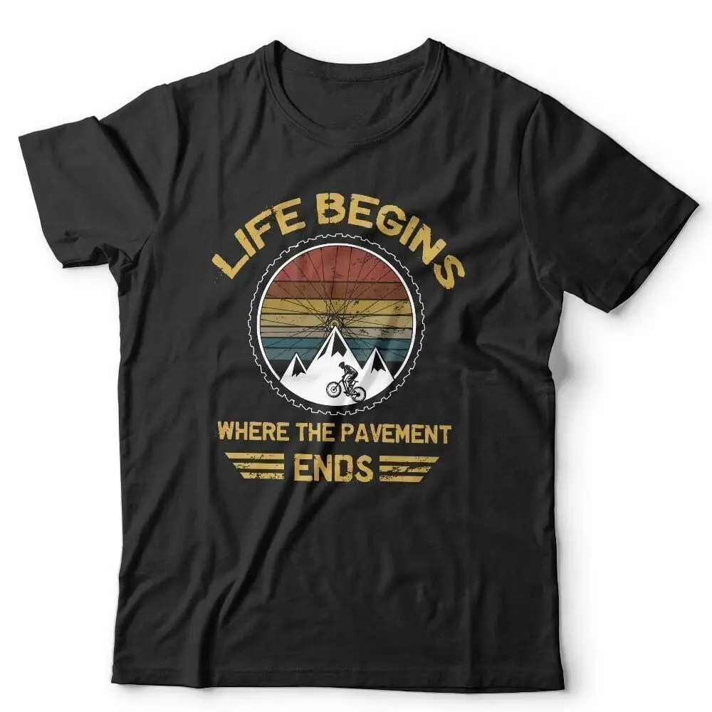 Live Begins Where The Pavement Ends T Shirt Kids Mountain Bike MTB