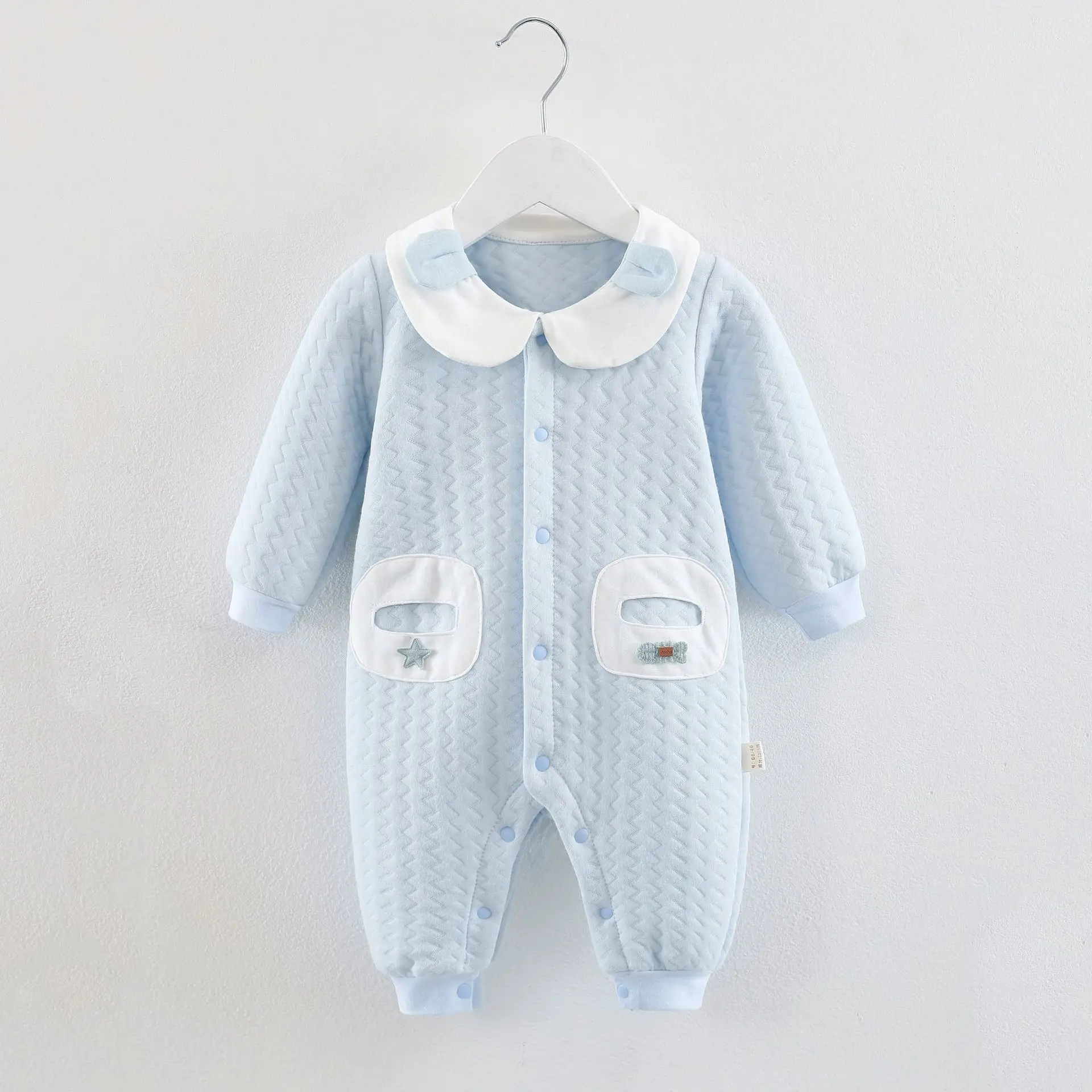 Newborn Baby Girl Romper Winter Warm Infant Jumpsuit Thicken Toddler Climbing Playsuit Children Clothing Overalls Outfit A708