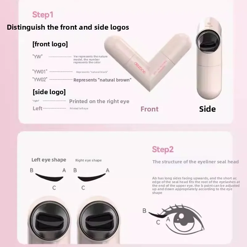 DEZONE makeuo set 2 TEILE/SATZ Einteilige Eyeliner Stempel Stift Präzise Umriss siegel langlebig eyeliner flüssigkeit stift Make-Up Kosmetik