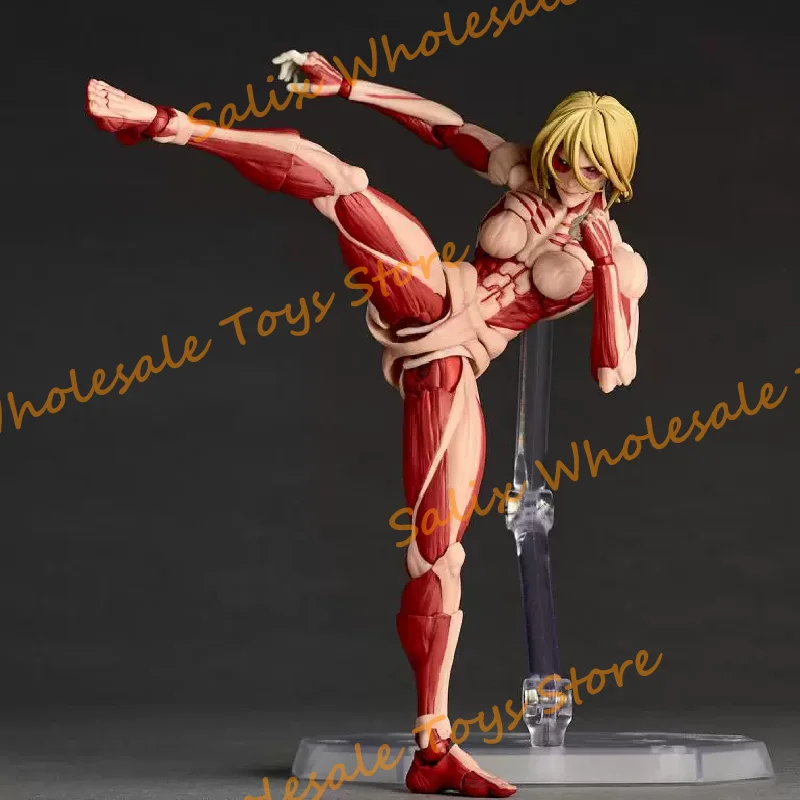 New Ko Annie Leonhart Kaiyodo Revoltech Attack on Titan Annie Leonhart Female Titan Form Action Figure Model Gift Toys