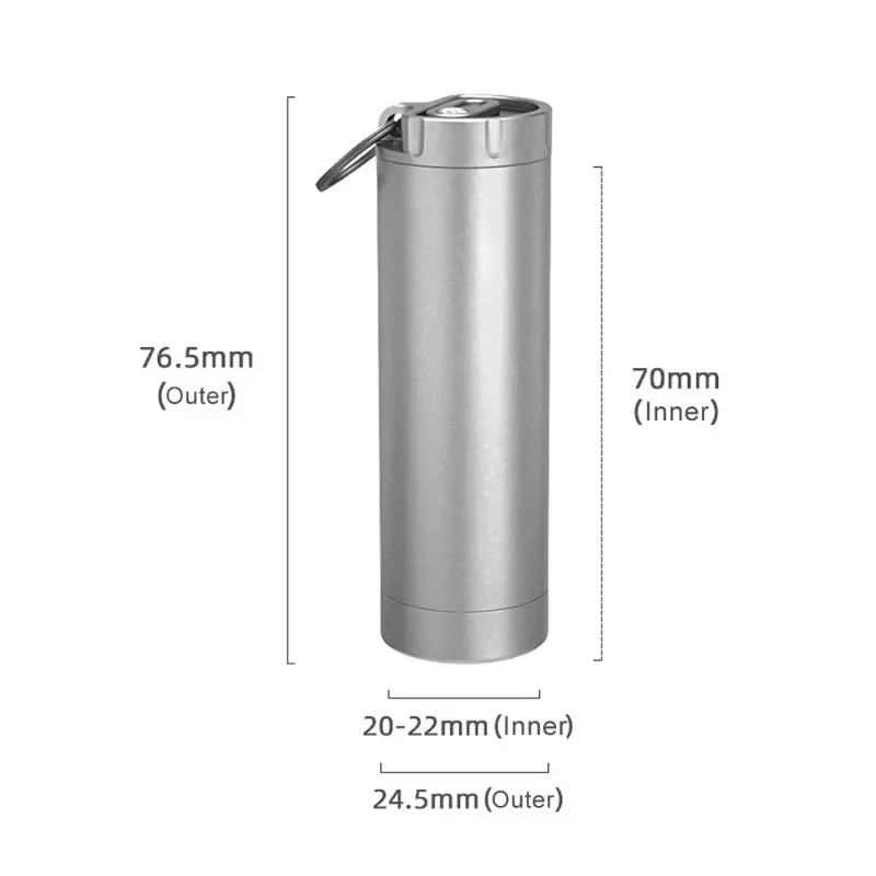 Titanium Multifunctional Toothpick Holder Titanium Alloy Bottle Travelling Storage Box Outdoor Camping EDC Tool