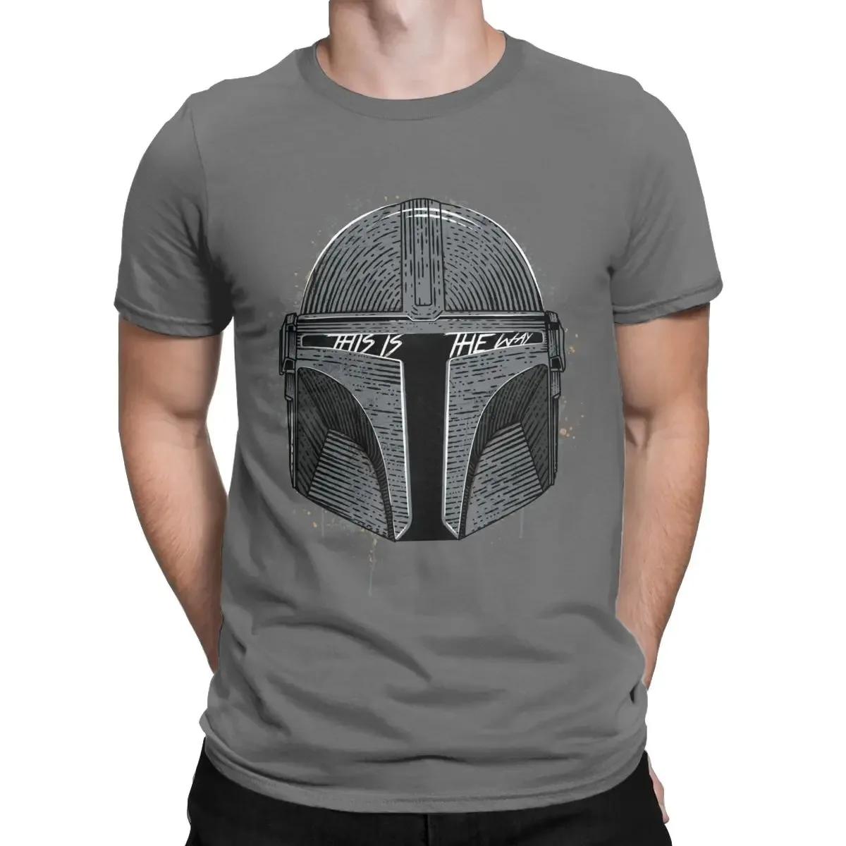 This Is The Way The Mandalorian T Shirt for Men\'s Pure Cotton T-Shirt Crew Neck Tee Shirt Short Sleeve Clothing Plus Size Tops