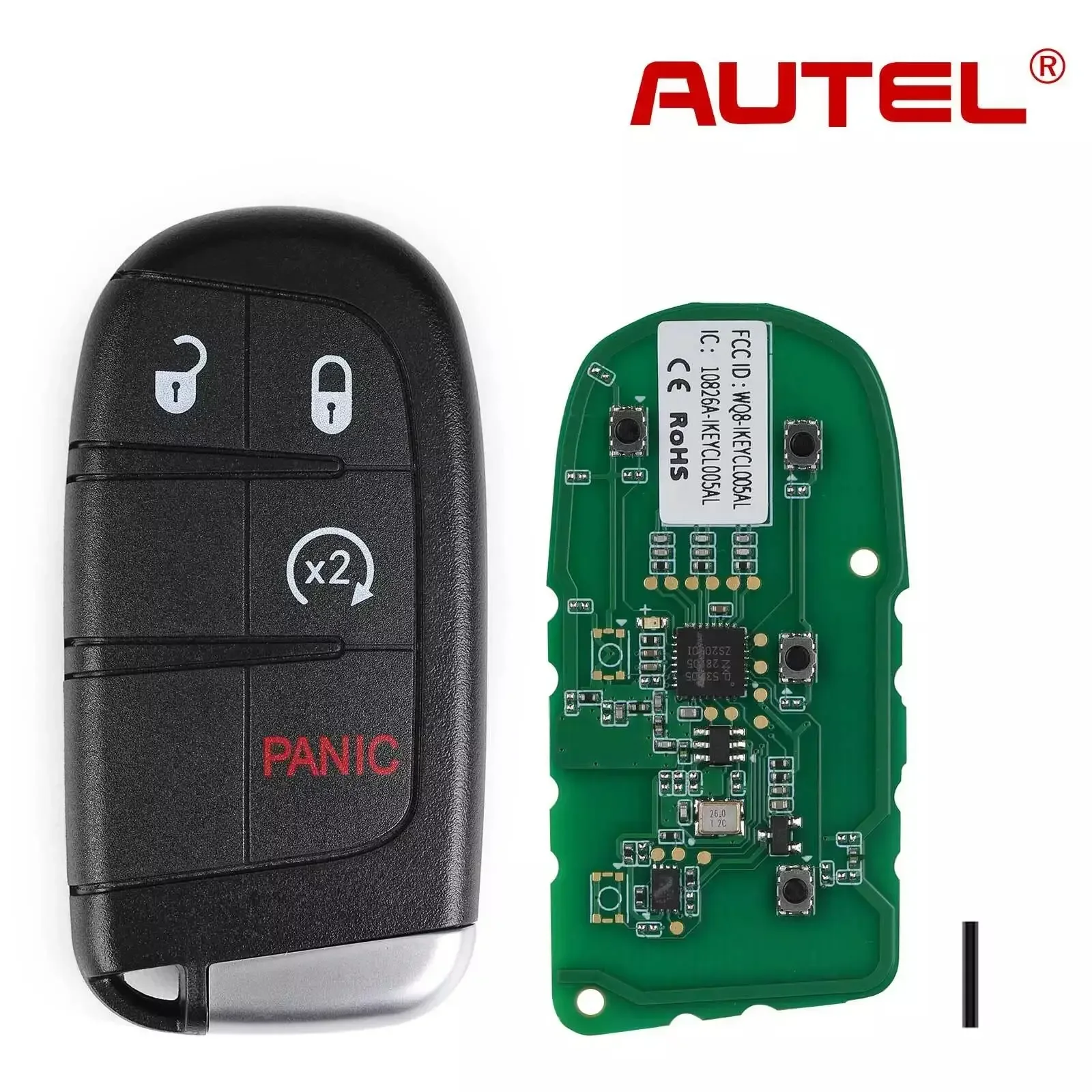 1PCS Autel IKEY  IKEYCL004AL CL004AL Universal Smart Remote Key 4 Buttons For Chrysler For Autel Smart Key For KM100 IM508 IM608